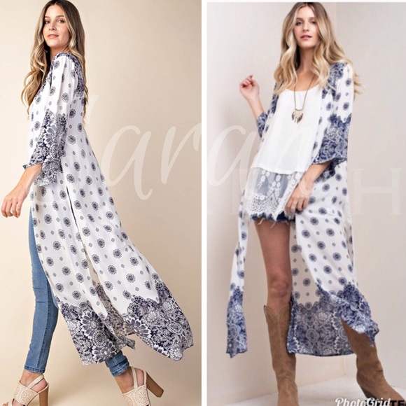 New Casablanca Bohemian Kimono Cardi - Picture 3 of 8